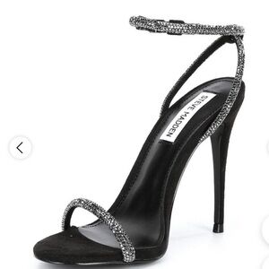 Steve Madden Black Crystal Heels
